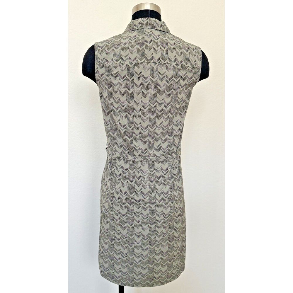 Eddie Bauer‎ Athleisure Dress Olive Green Purple Geometric AOP Stretch Travel XS - Picture 5 of 16